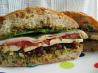 Turkey, Cranberry, and Pesto Sandwich. Recipe by Melanie B.