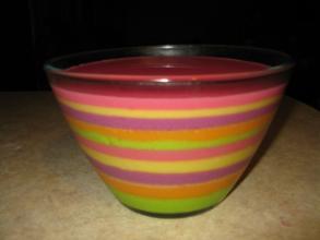Striped Jello Dessert. Photo by Chesska
