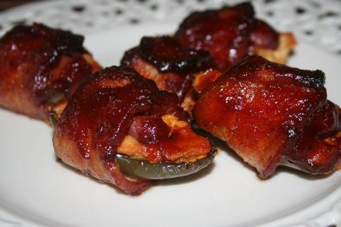 Spicy "lil Smokie" Bacon Wrapped Jalapeno Poppers. Photo by ~Nimz~