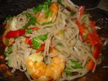 Sesame Thai Noodles With Shrimp