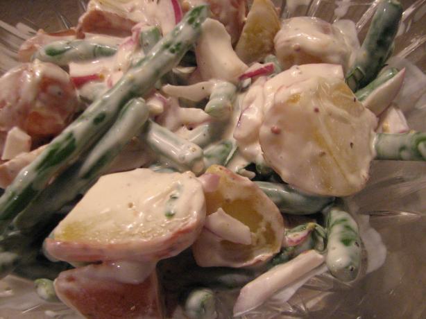Layered Green Bean-Red Potato Salad. Photo by Galley Wench