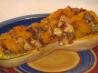 Baked Butternut Squash Stuffed With Apples and Sausage