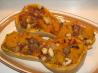 Baked Butternut Squash Stuffed With Apples and Sausage