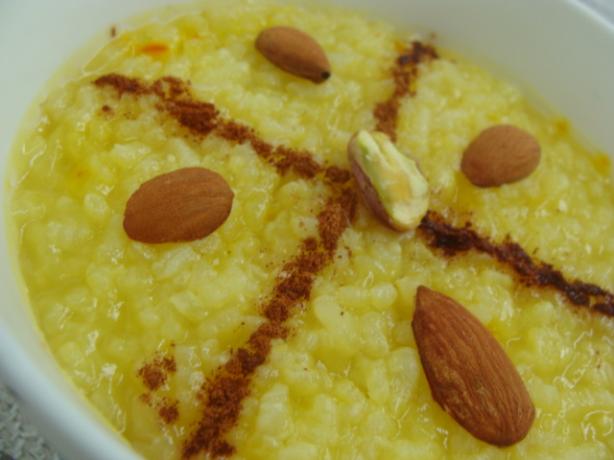 Iranian Saffron Rice Pudding (Sholeh Zard) (Dairy Free & Glu. Photo by littlemafia