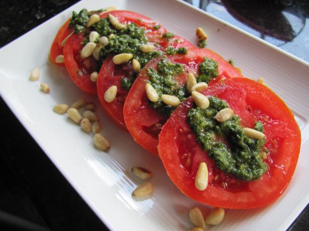 Fresh Pesto and Tomato Salad. Photo by JanuaryBride