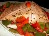 Steamed Salmon With Peppers. Recipe by lynettejs