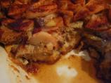 Overnight French Toast With Peach Topping