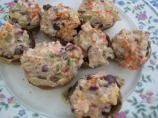 Stuffed Mushrooms With Sun-Dried Tomatoes, Goat Cheese and Olive