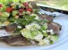 Oregano Lamb Steaks With Lemon, Olive Oil and Feta Cheese Mash