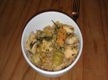 Greek Pasta With Chickpeas and Garlic Lemon Sauce (Makaronia Me 