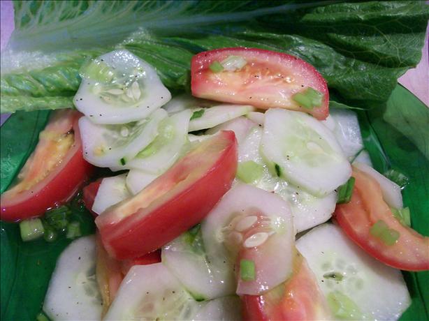 Bev's Marinated Cucumber Salad. Photo by Sharon123