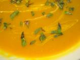 Pumpkin Soup With Curry and Basil
