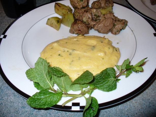 Soft Polenta With Roasted Herbs. Photo by IngridH