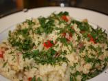 Risotto With Artichoke Hearts, Prosciutto, and Red Bell Pepper