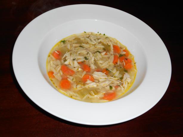 Lemon Chicken Orzo Soup. Photo by mwoloszyn