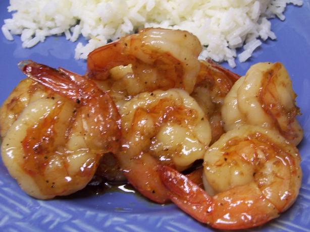 Plumped Ginger-Caramel Shrimp. Photo by alligirl