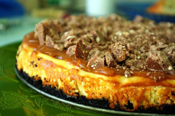 Toblerone-Topped Caramel Cheesecake. Photo by Redsie
