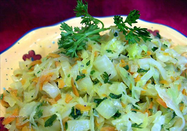Braised Cabbage, Carrots & Onions. Photo by Derf