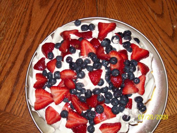 Sugar Free Red, White, and Blue Cake. Photo by Heather Beldin