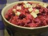 Pink Pearl Barley Risotto With Feta Cheese. Recipe by Lalaloula