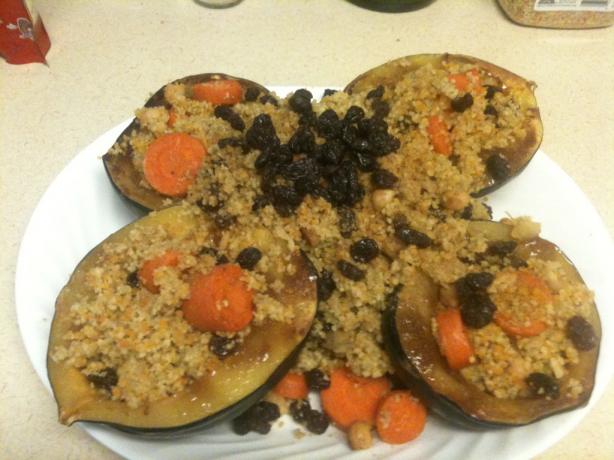 Moroccan-Style Stuffed Acorn Squash. Photo by shark6464