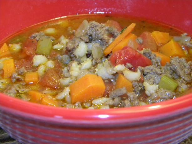 Classic Beef-Barley Soup. Photo by HisPixie