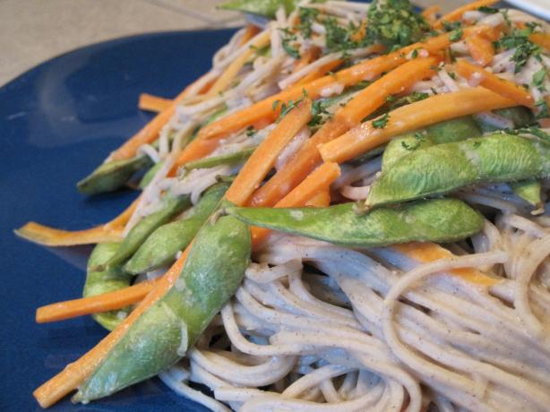 Soba Salad With Miso Dressing. Photo by magpie diner