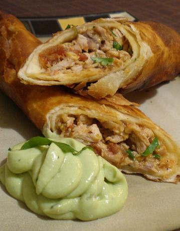 Flautas De Pollo With Avocado Cream. Photo by Sandi (From CA)