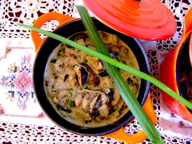 Escargots in Herbed Cream. Photo by Zurie