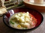 True Comfort: Chicken Pot Pie Soup over Mashed Potatoes
