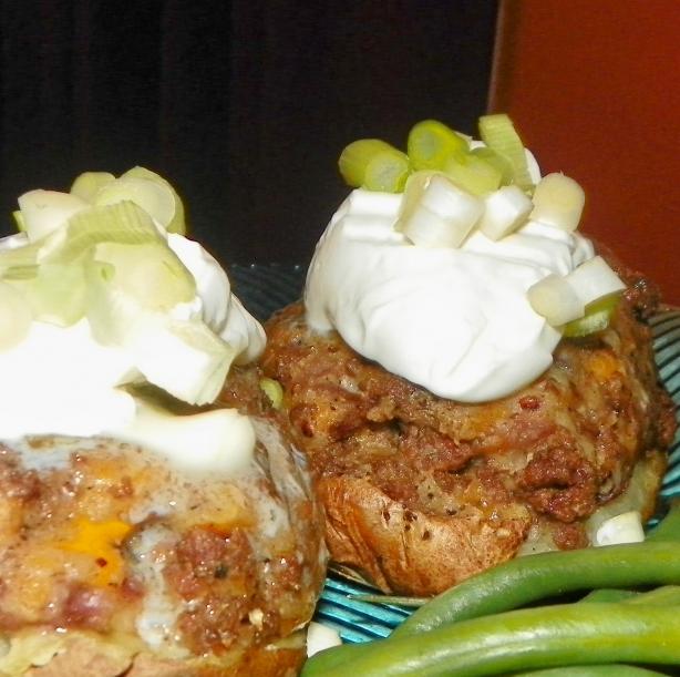 Beef Stuffed Potatoes. Photo by Baby Kato