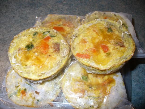 Pre Made Breakfast Quiches (Veg or Meat) Wheat Free, Dairy Free. Photo by IngridH