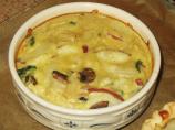Self-Crusting Mushroom and Spinach Quiche