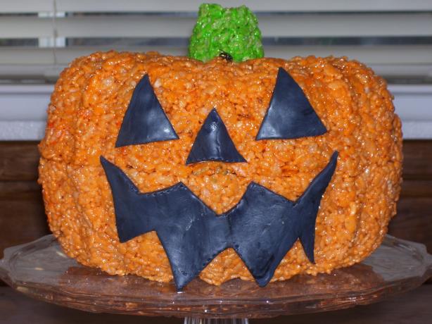 Rice Krispy Jack O Lantern. Photo by aimbrulee