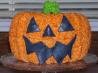 Rice Krispy Jack O Lantern. Recipe by aimbrulee