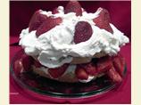 Old Fashioned Strawberry Shortcake with Sweetened Flavoured Whipped Cream
