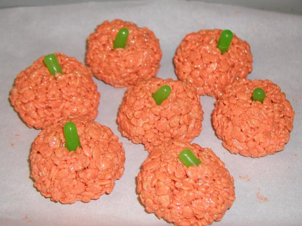 Rice Krispie Pumpkin Treats. Photo by Chef #932139