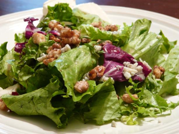 Spring Salad With Gorgonzola and Walnuts. Photo by Jencathen