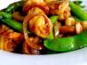 Malaysian Fried Shrimp With Sugar Snap Pea Pods. Recipe by Cecily Parsley