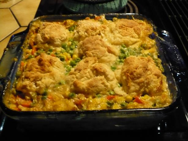 Turkey Pot Pie With Biscuits. Photo by petlover