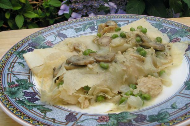 Chicken-Mushroom Crepe Filling. Photo by lazyme
