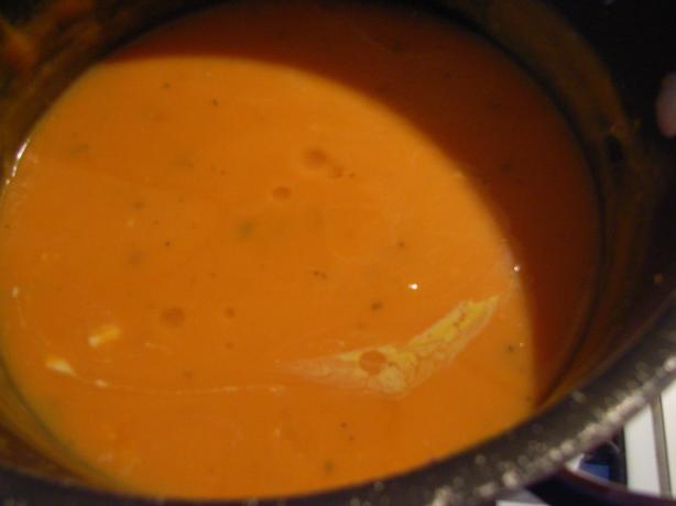Roasted Sweet Potato & Garlic Soup. Photo by katew