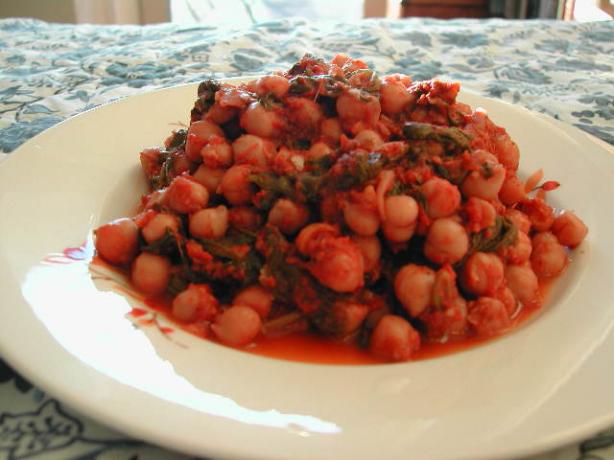 Just Right Spinach & Chickpea Curry (Vegan) - Chole Palak. Photo by Kumquat the Cat's friend