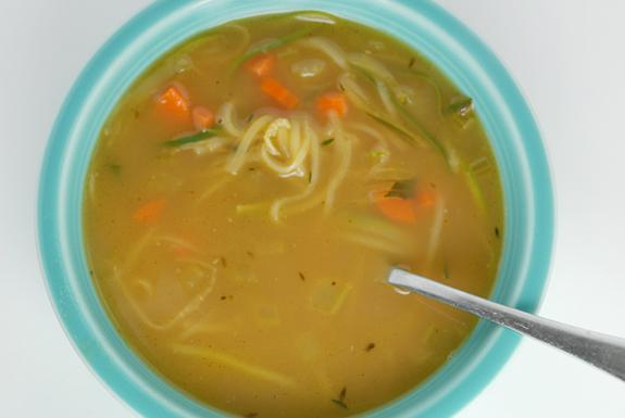 Gluten Free Chicken "noodle" Soup. Photo by Elana's Pantry