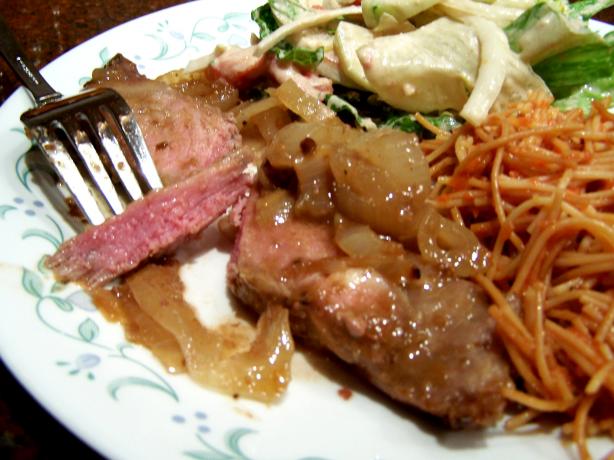 Rib Eye Steaks in a Port Wine Glaze.. Photo by Rita~