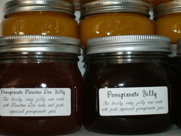 Pomegranate Mountain Dew Jelly. Photo by Whitney Donohue