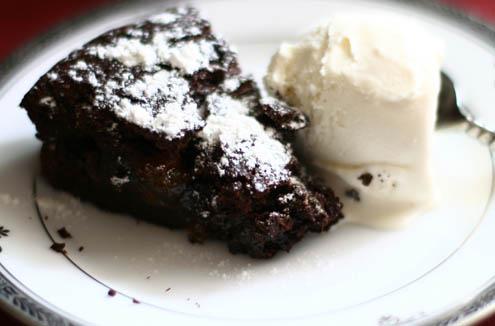 Simple Flourless Chocolate and Chestnut Truffle Cake With Fresh . Photo by robd16