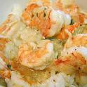 Cheats Garlic Butter Shrimp (Prawns) and Mushroom Risotto. Photo by robd16