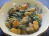 Butternut Squash W/ Wilted Spinach and Blue Cheese. Recipe by Napoleon Dynamite