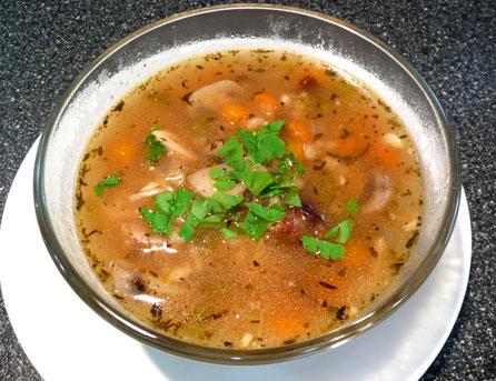 Chicken, Barley and Mushroom Soup - 4 Ww Pts.. Photo by Mikekey